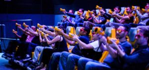 Inside 7D Experience laser blasting game