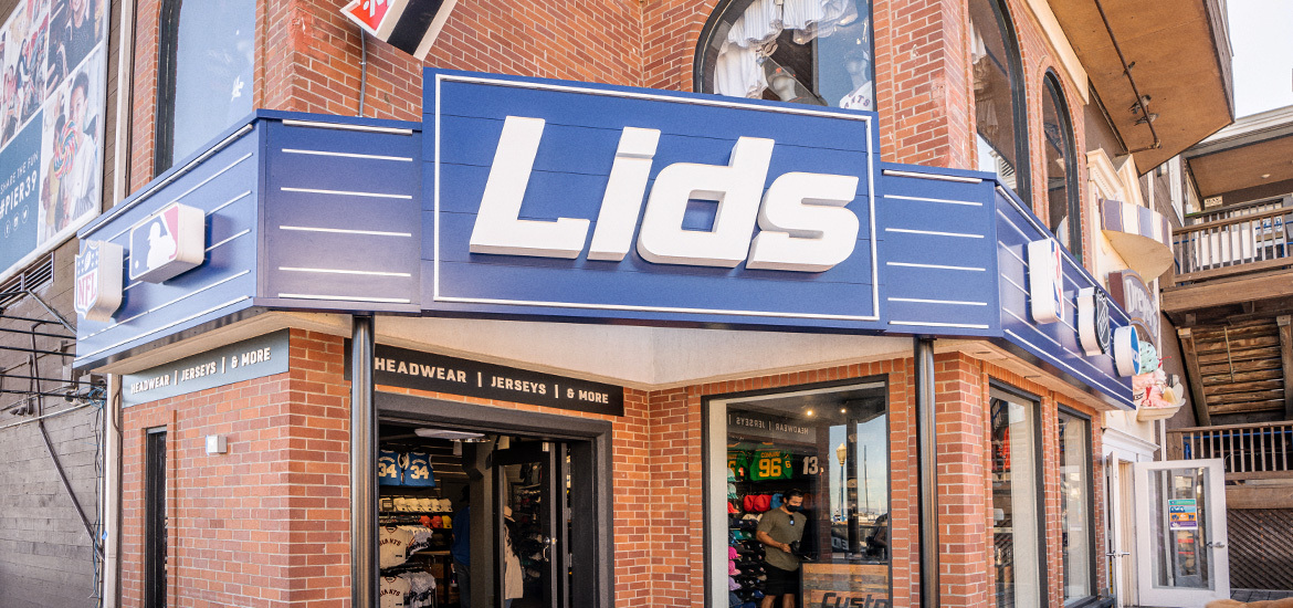 Outside of Lids store