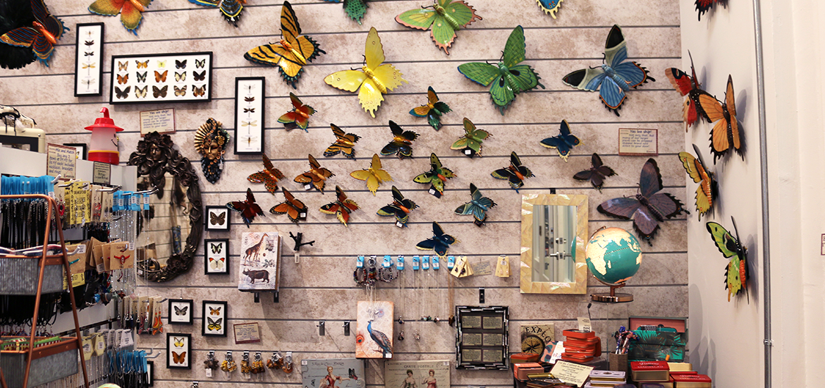 Butterfly art and other unique souvenirs